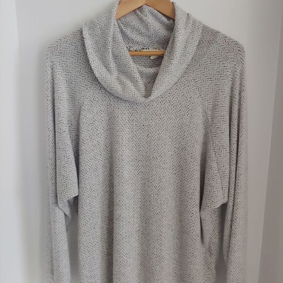 Peyton Primrose Women's Cowl Neck Sweater Heathered Grey Size L - Picture 1 of 7